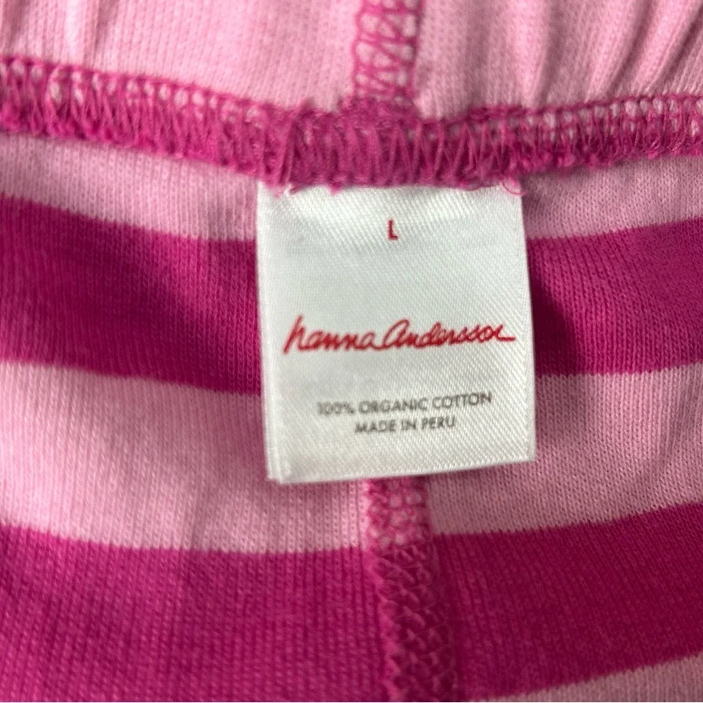 Hanna Andersson Pink‎ Stripe Barbiecore Pajama Pants Girls Large